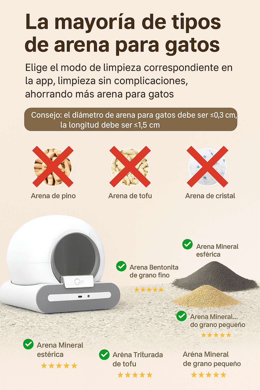 Arenero automático inteligente